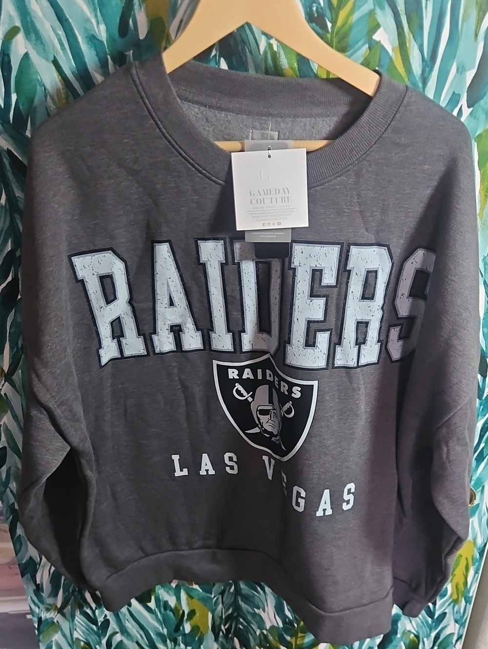 Las Vegas Raiders Gray Crewneck Sweatshirt - Women's Crew